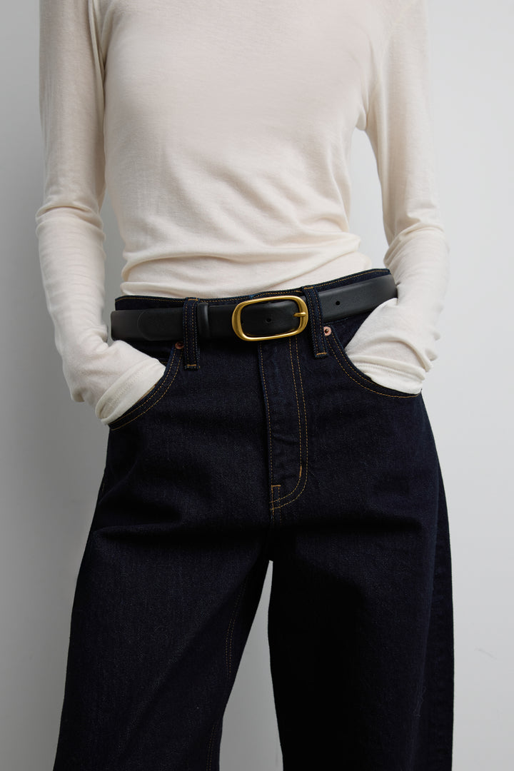 BLAKE OVAL LEATHER BELT