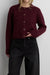 BOW BUTTON FRONT WOOL-BLEND CARDIGAN