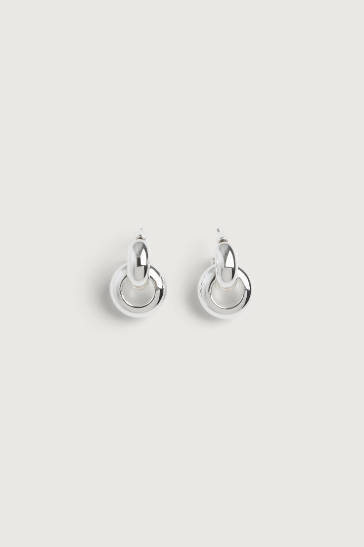 HOOP LINK STUD EARRINGS