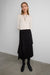 ASYMMETRICAL MIDI WRAP SKIRT