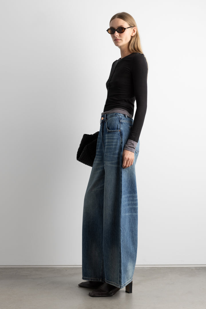 LAYERED EFFECT LONG SLEEVE TOP